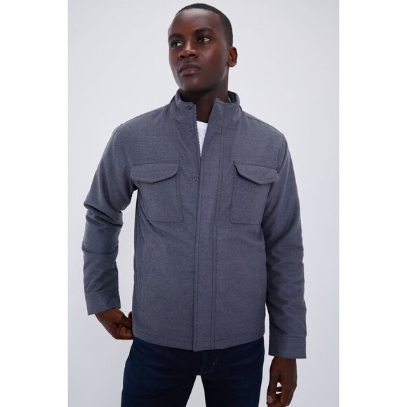 NWT Peter Millar Charcoal Norfolk Wool Bomber, Size Medium - Picture 1 of 7